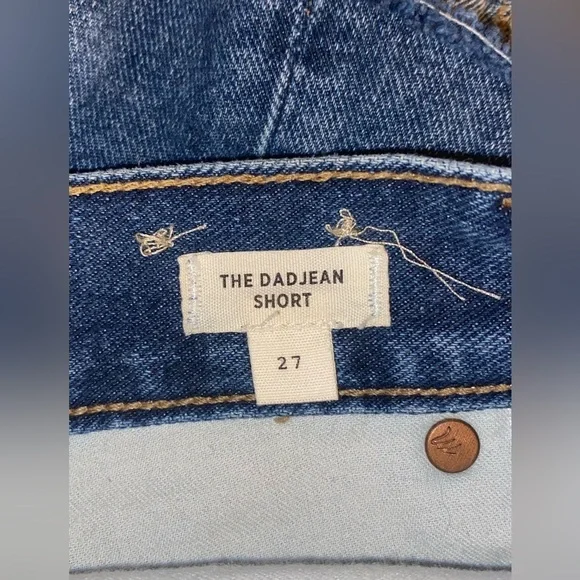 Madewell Dad Jean Denim Button Front Shorts - Size 27 - Picture 6 of 9